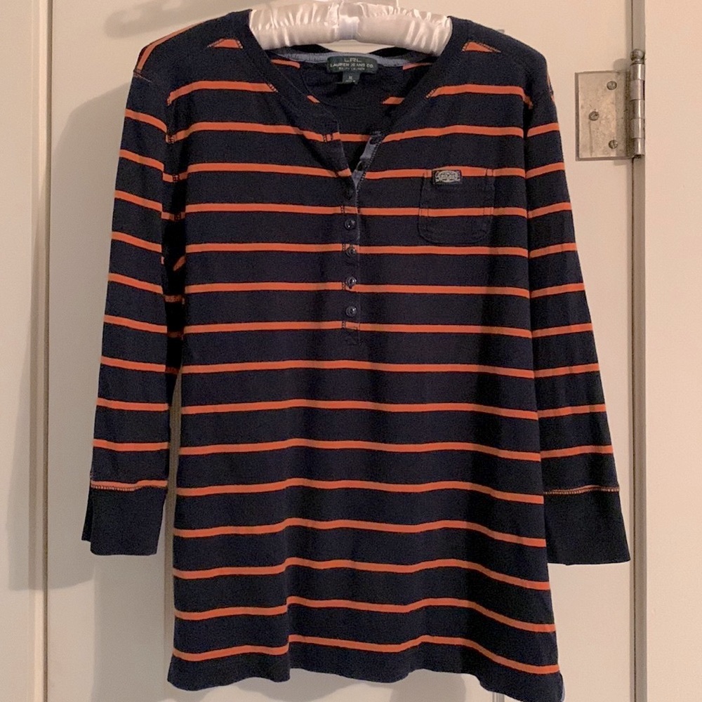 Ralph Lauren LRL Knit striped Wonderful Weekend top is so soft & comfy!
